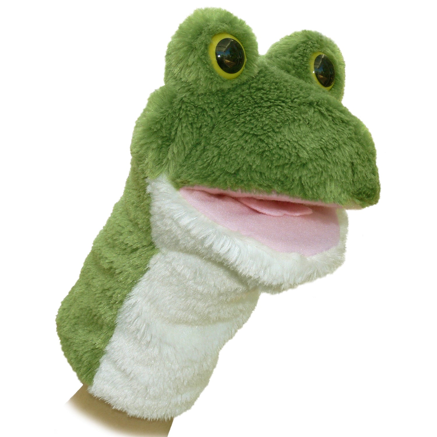 Hand Puppet Frog Plush Toy Stuffed Animal, 10 in