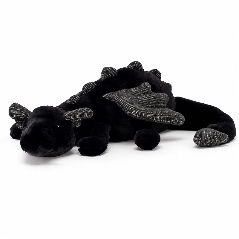 Black Dragon Plush Toy – 88cm