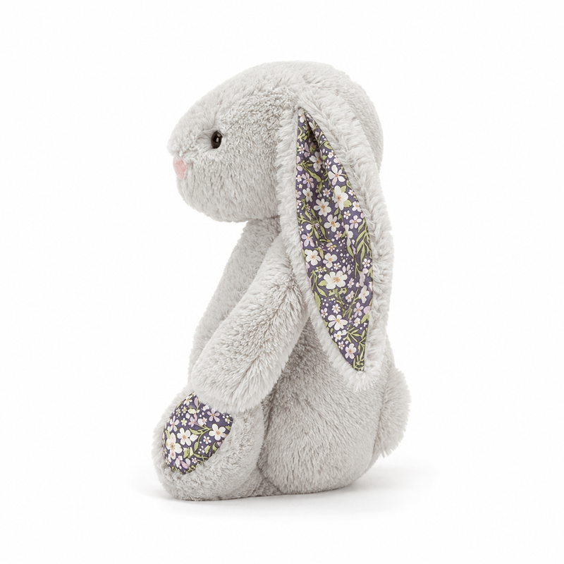 Gray Floral Bonnie Rabbit Plush Toy – 31cm