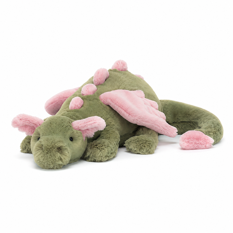 Matcha pink Dragon Green Plush Toy – 66cm