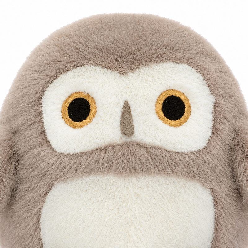 Grey Owl Plush Toy – 11cm