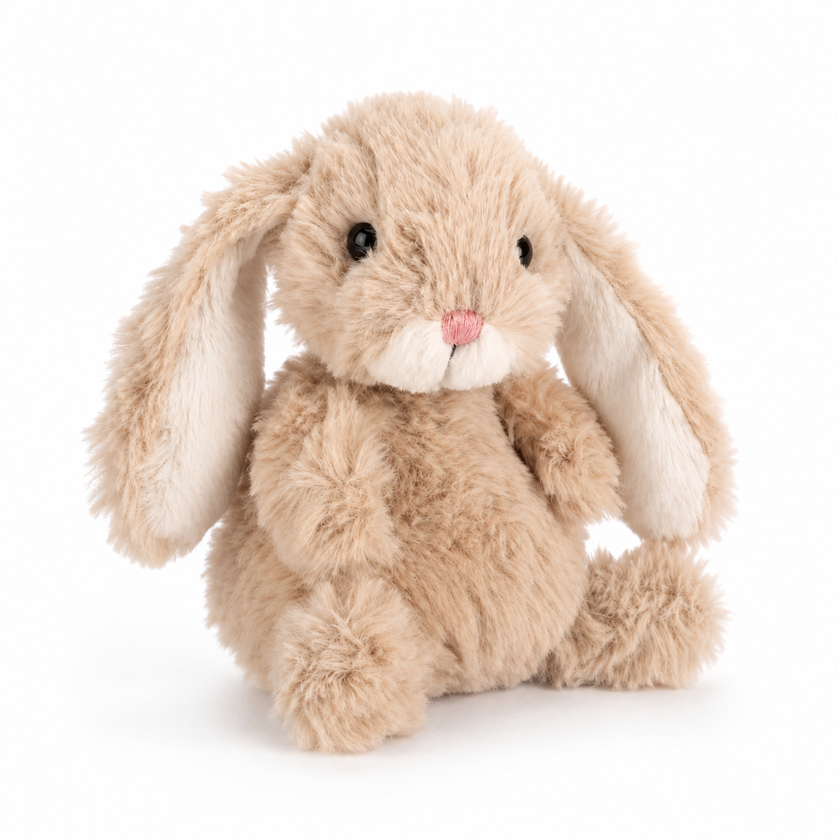 Beige Long-Ear Bunny Plush Toy – 15cm