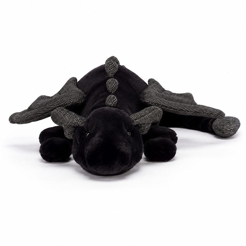 Black Dragon Plush Toy – 50cm