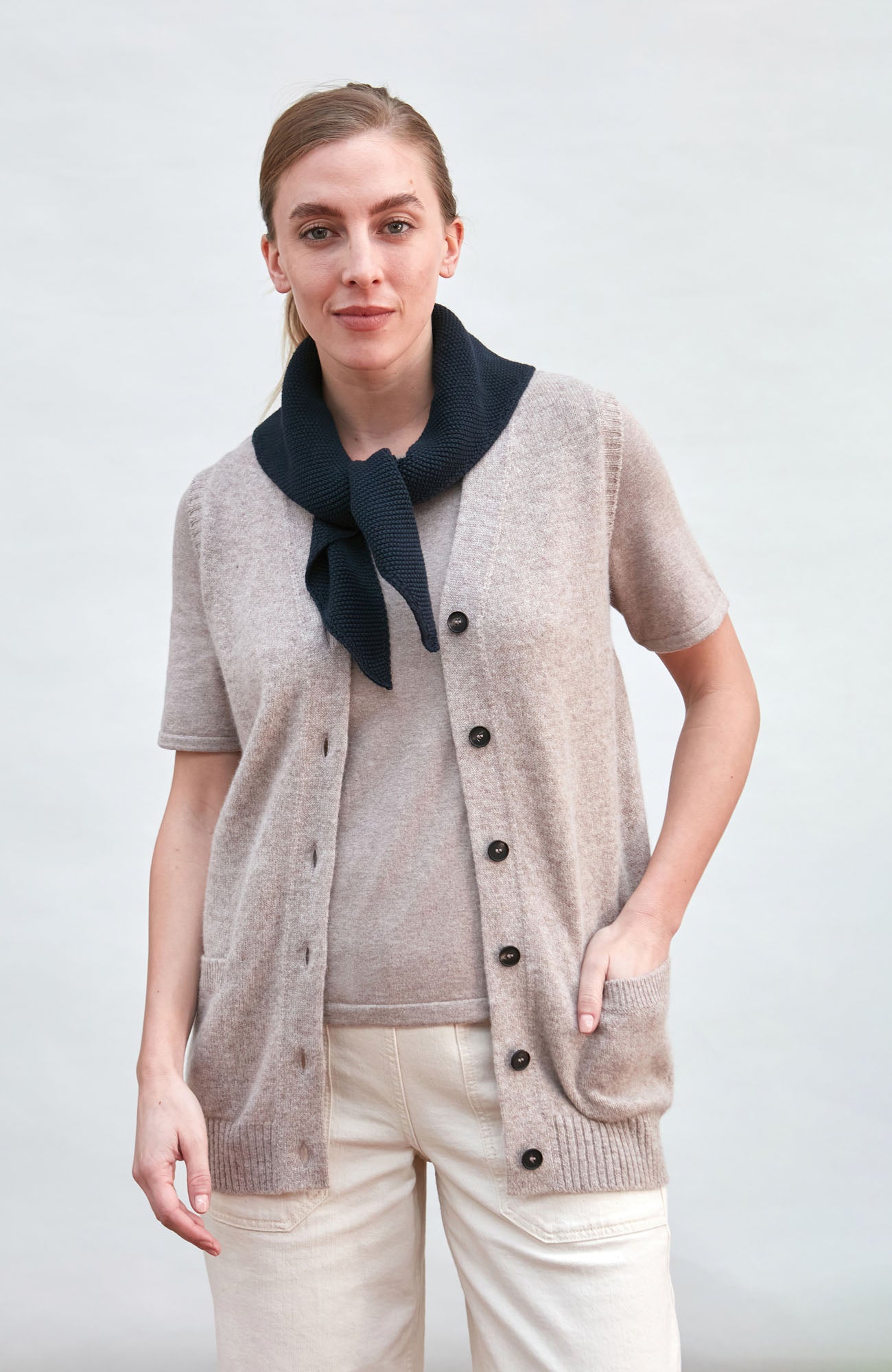 Cotton Textured Triangle Scarf