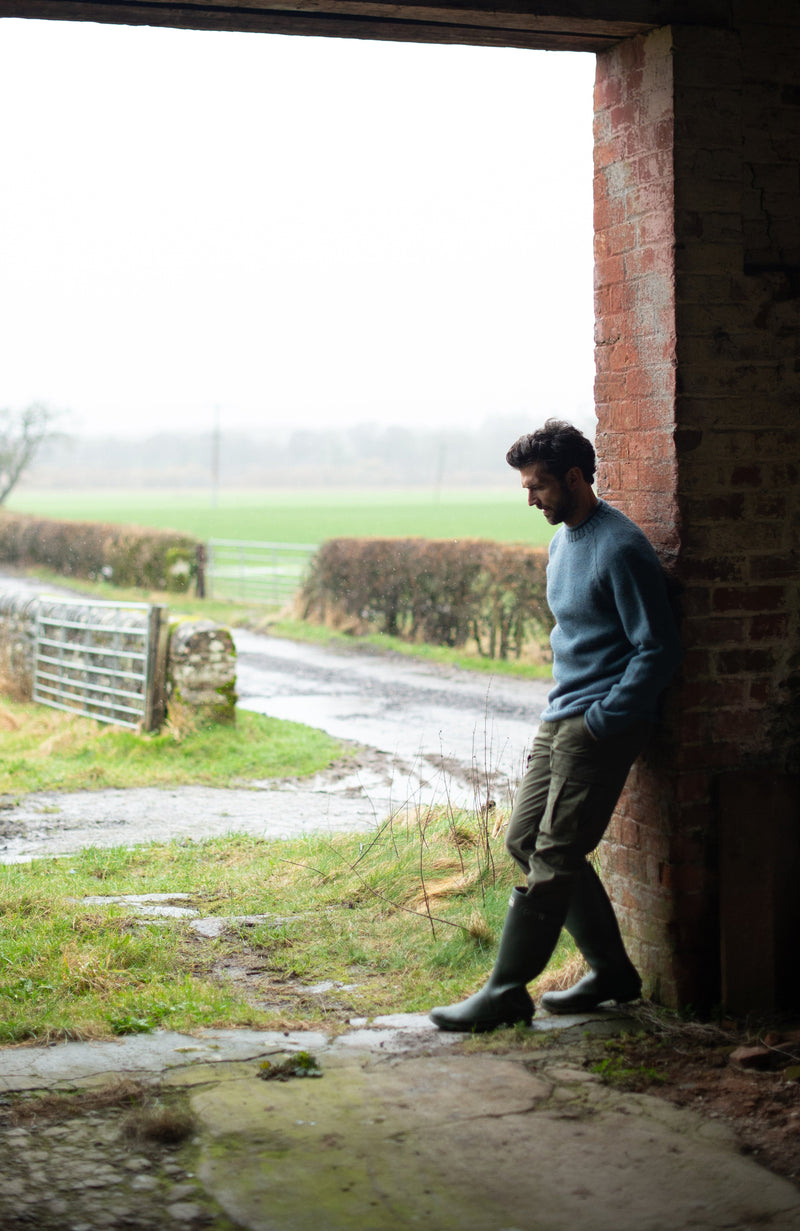 Mens British Wool Fishermans Crew Neck Jumper