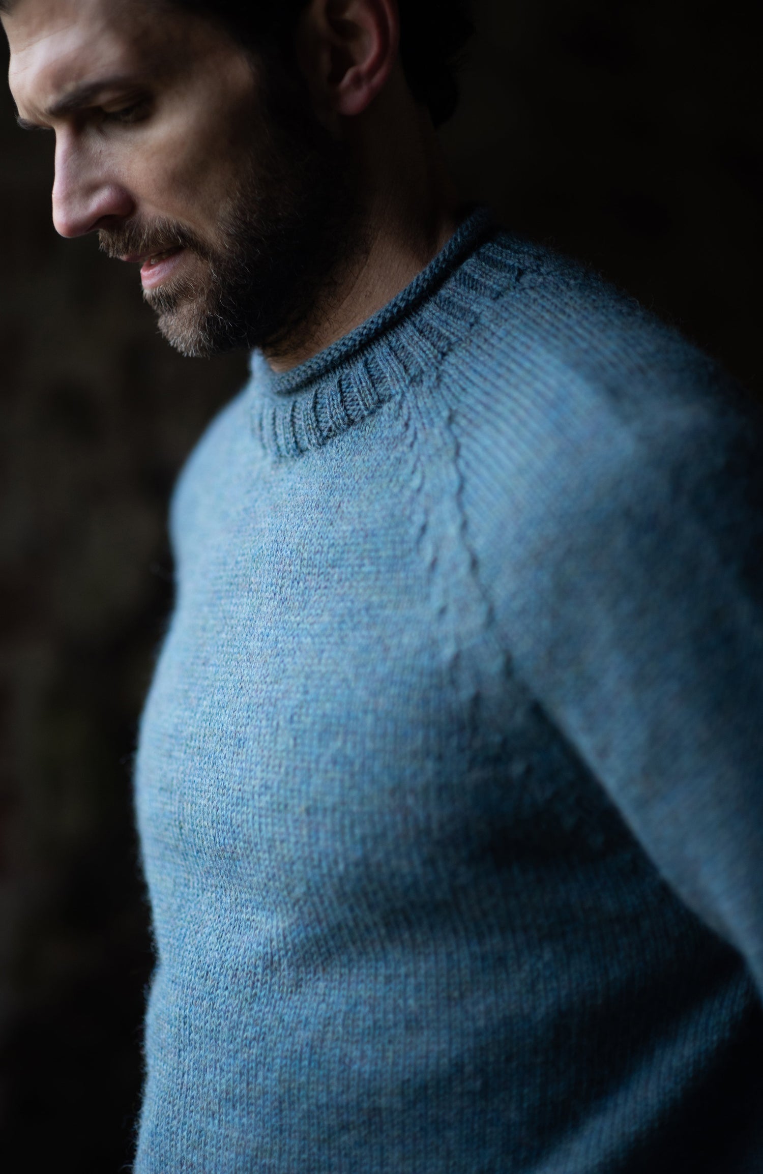 Mens British Wool Fishermans Crew Neck Jumper