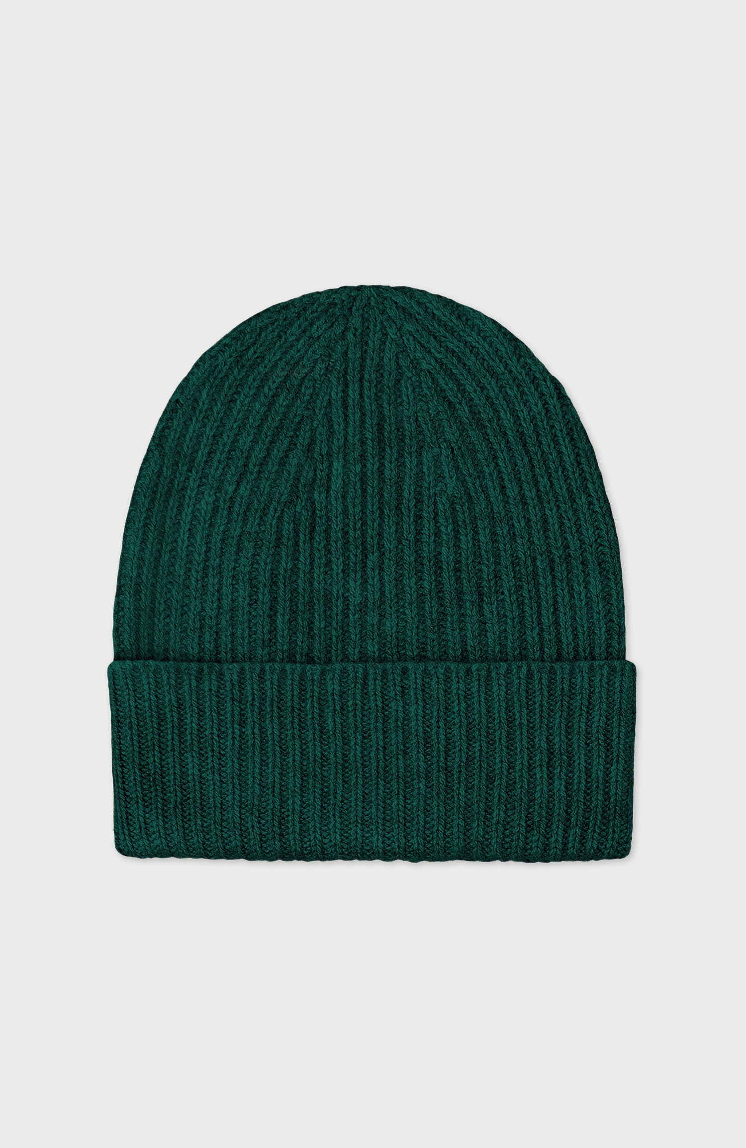 100% Cashmere Ribbed Beanie Hat