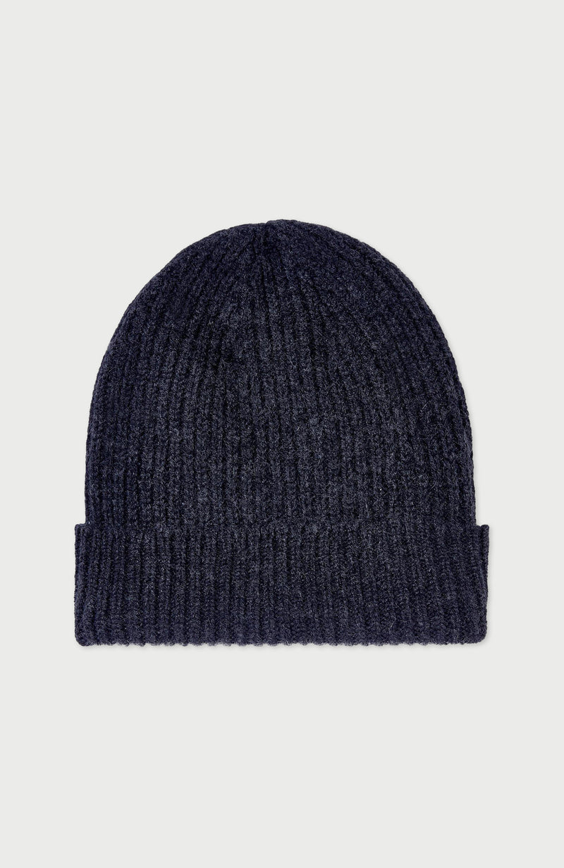 100% Cashmere Ribbed Beanie Hat