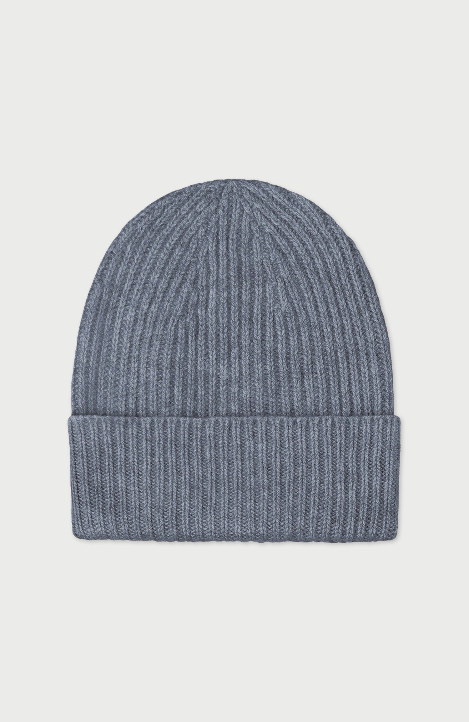 100% Cashmere Ribbed Beanie Hat