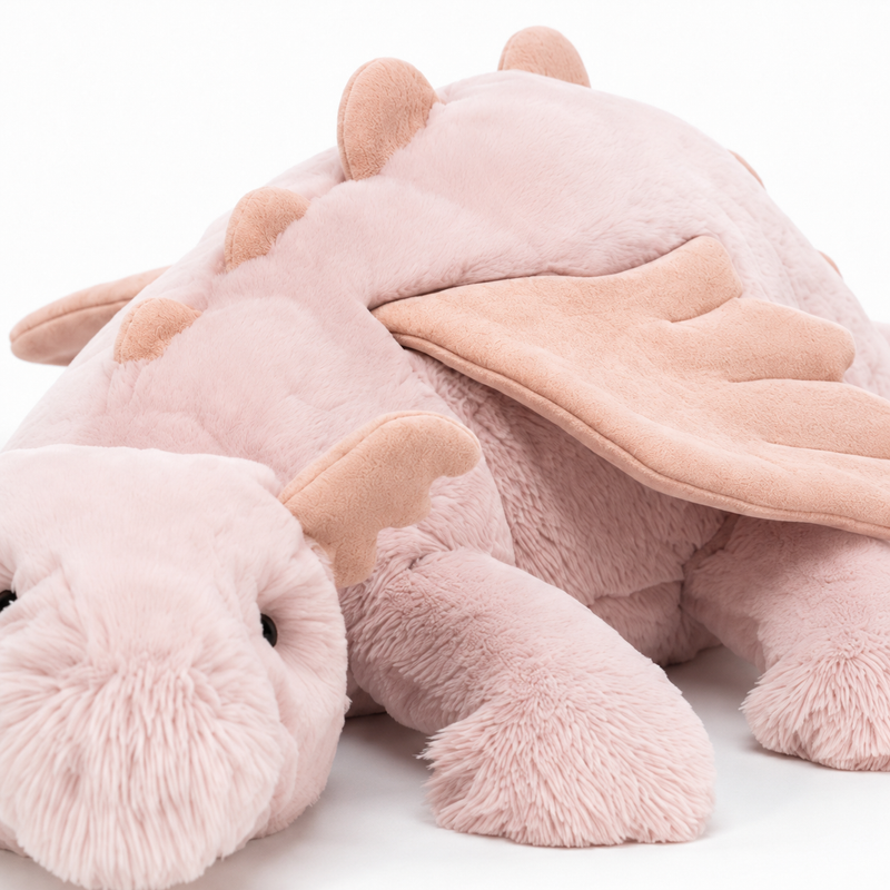 Pink Dragon Plush Toy – 50cm