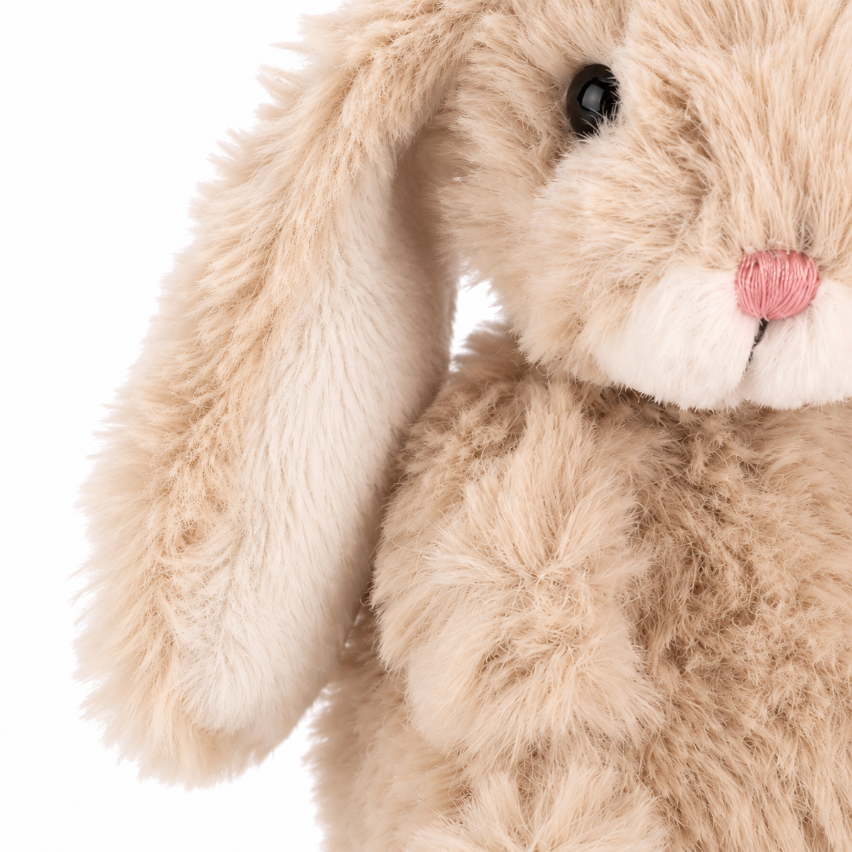 Beige Long-Ear Bunny Plush Toy – 15cm