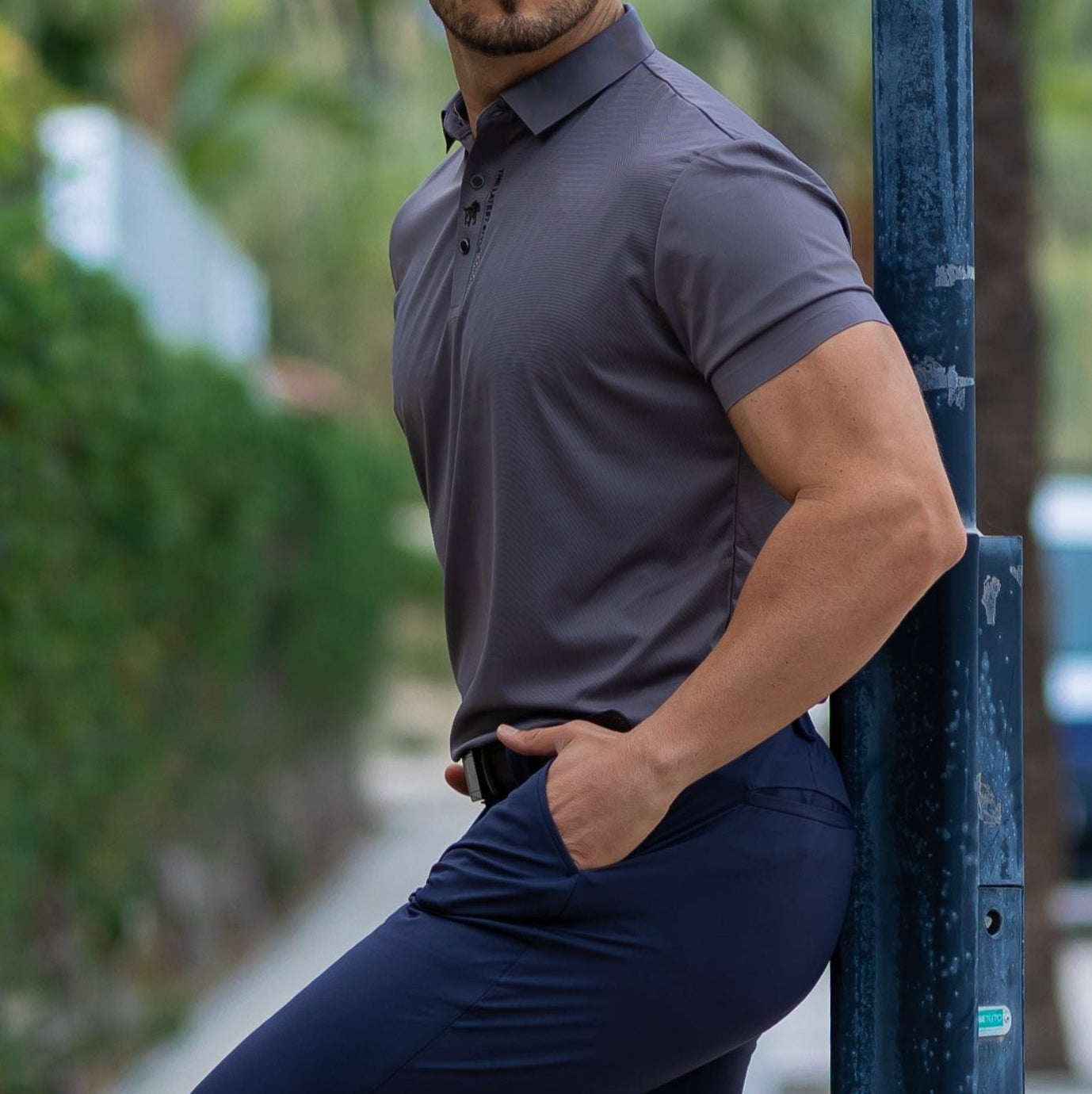 Cavaliere Men's Short Sleeve Polo Shirt – Breathable Slim Fit