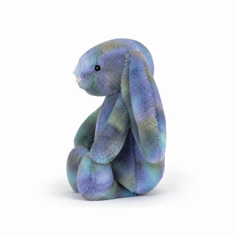 Blue-Green Tie-Dye Rabbit Plush Toy – 31cm