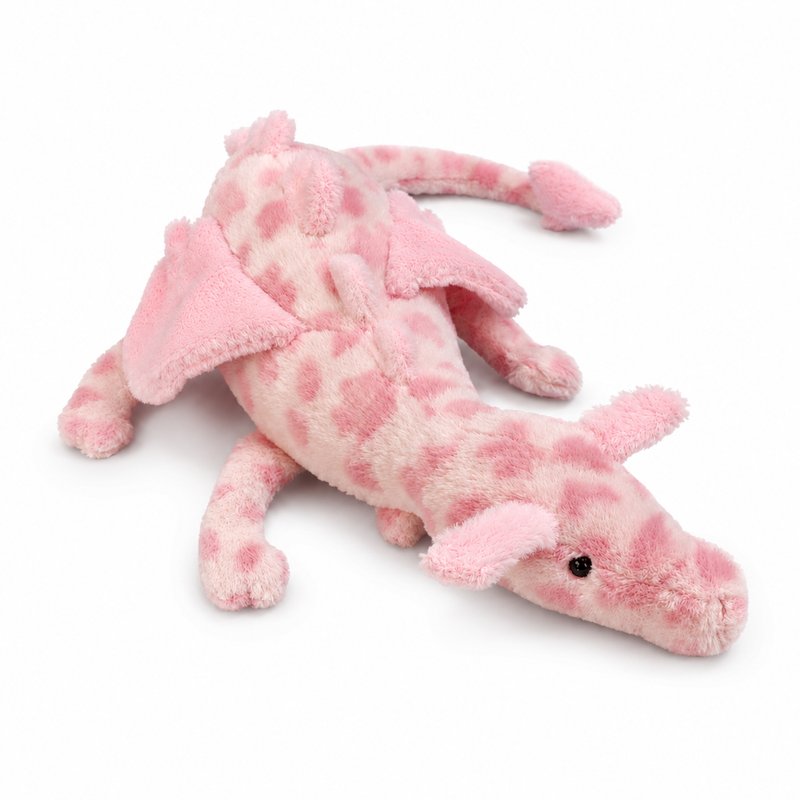 Pink Leopard Print Dragon Plush Toy – 50 cm