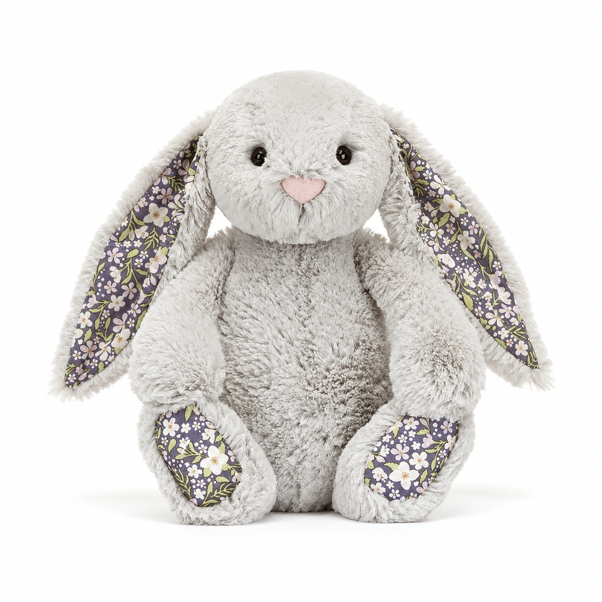 Gray Floral Bonnie Rabbit Plush Toy – 31cm