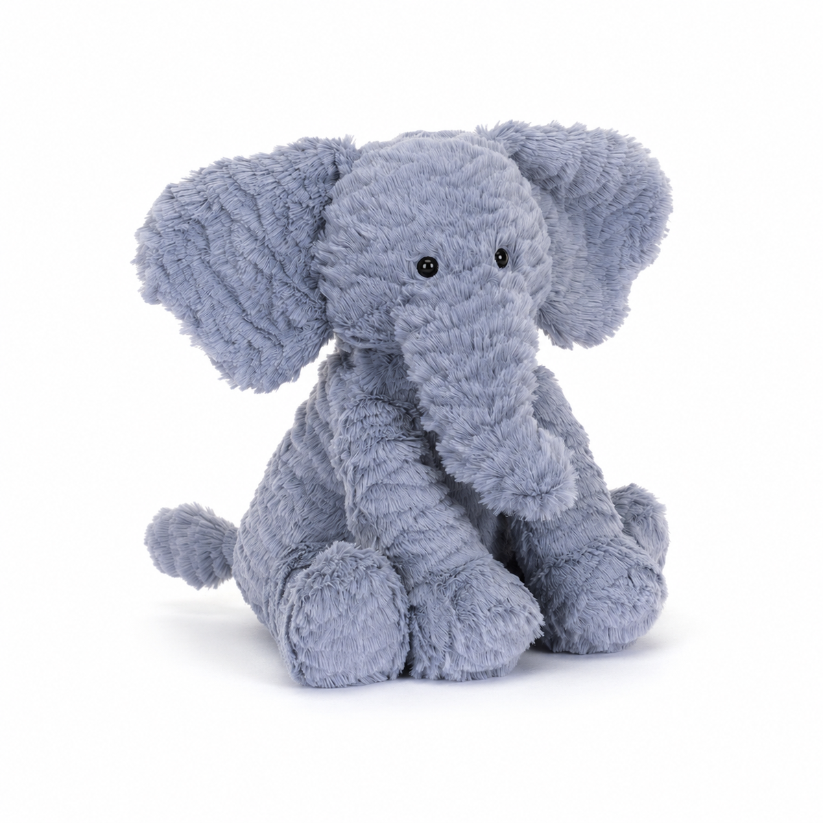 Wavy Hair Elephant Plush Toy – 23 cm