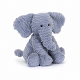 Wavy Hair Elephant Plush Toy – 23 cm