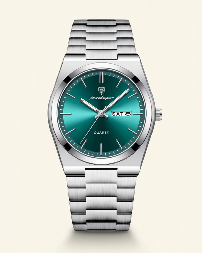 Steel Watch Emerald Dial