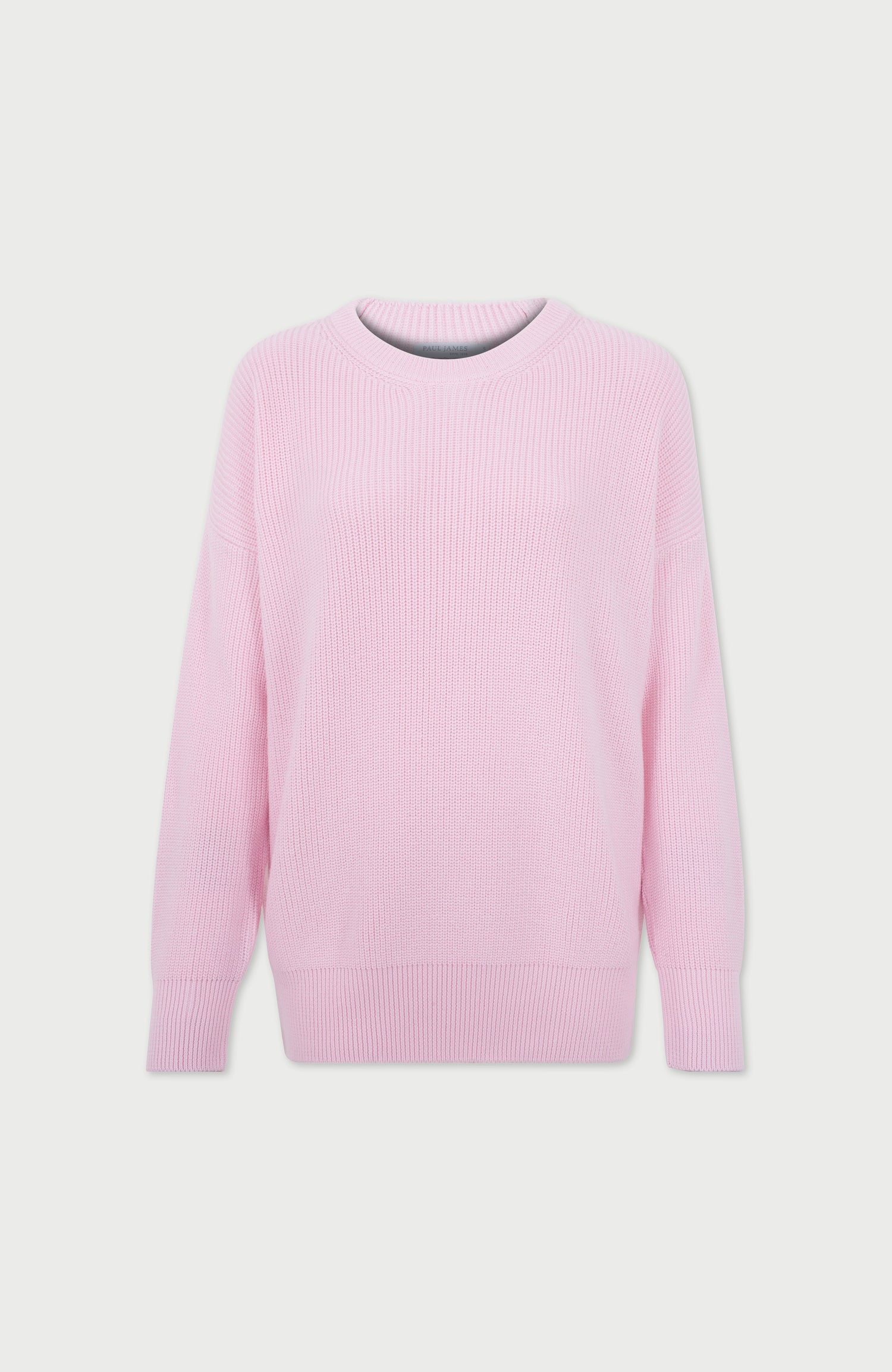 Womens Cotton Ribbed Crew Neck Jumper