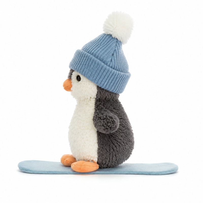 Skateboard Penguin Plush Doll – 12 cm