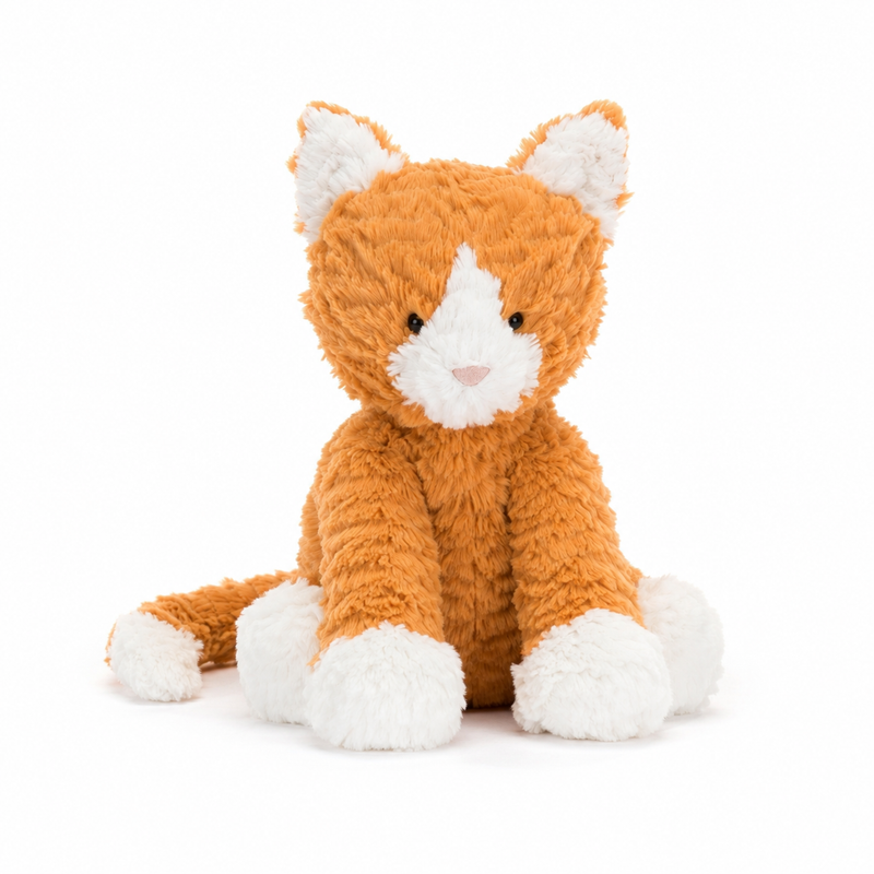 Wavy Hair Cat Plush Toy – 23 cm