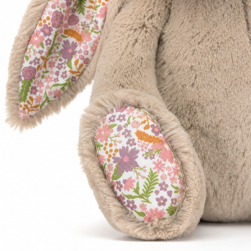 Brown Floral Bonnie Rabbit Plush Toy – 31cm