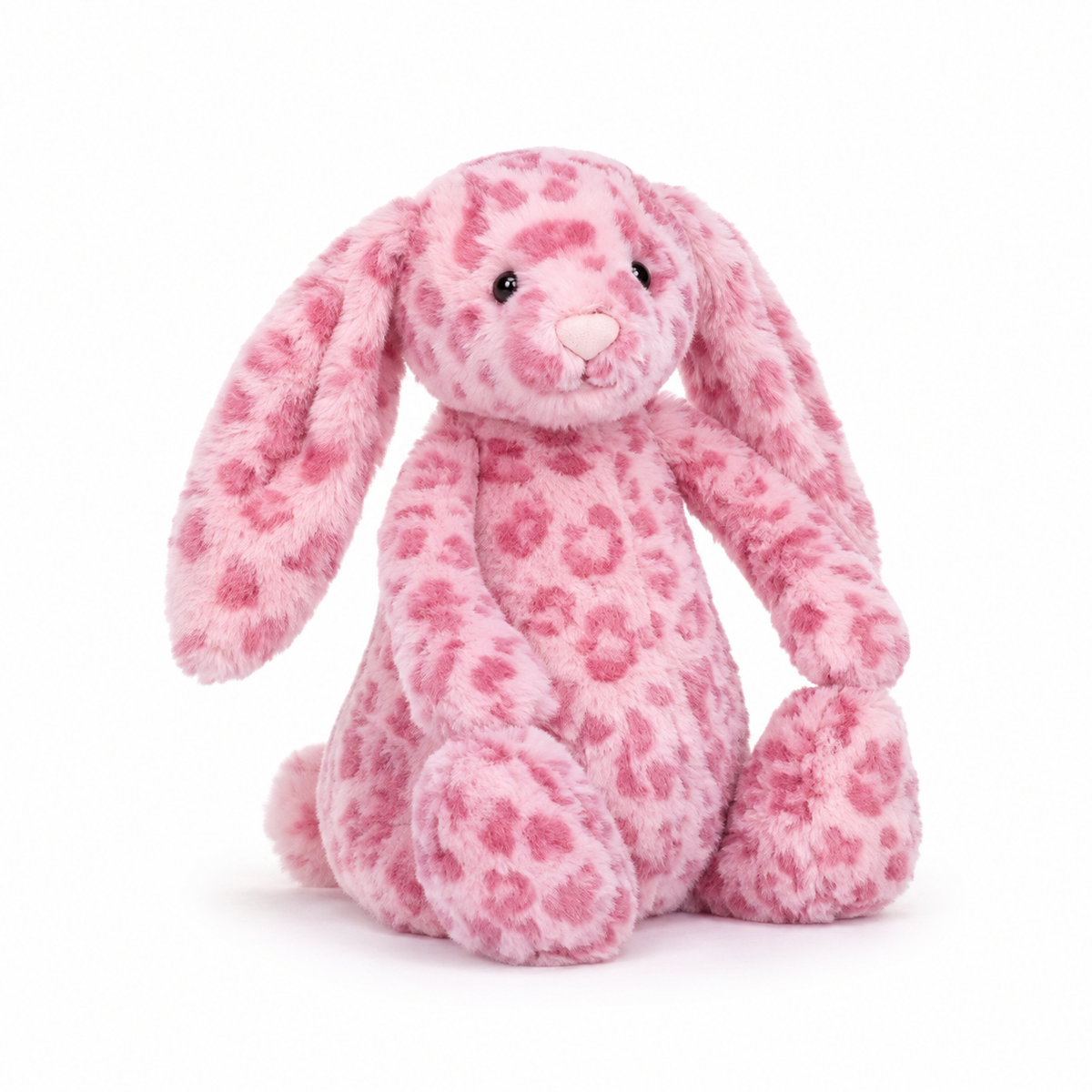 Pink Leopard Rabbit Plush Toy – 31cm