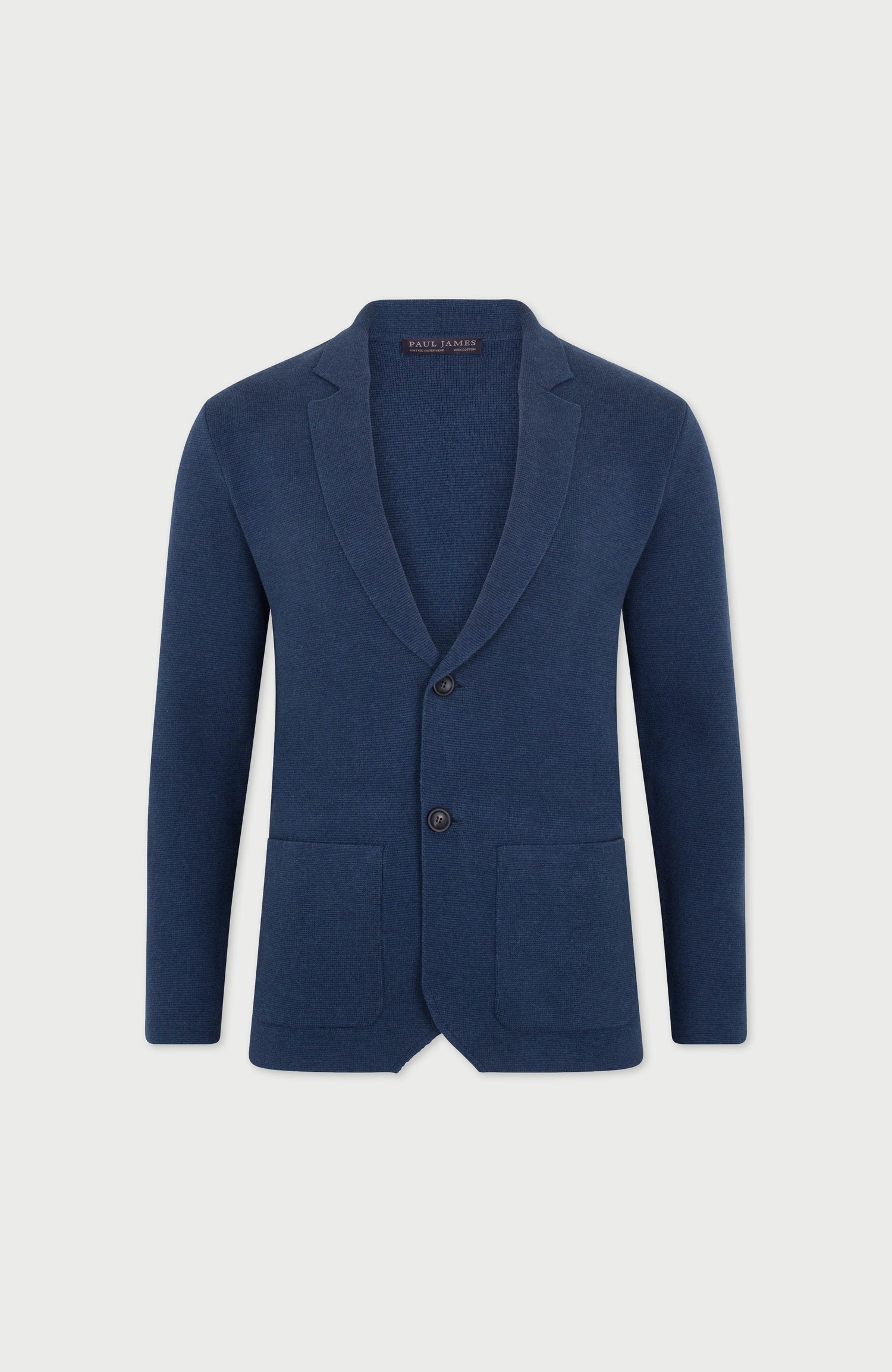 Mens Midweight Cotton Deconstructed Knitted Blazer