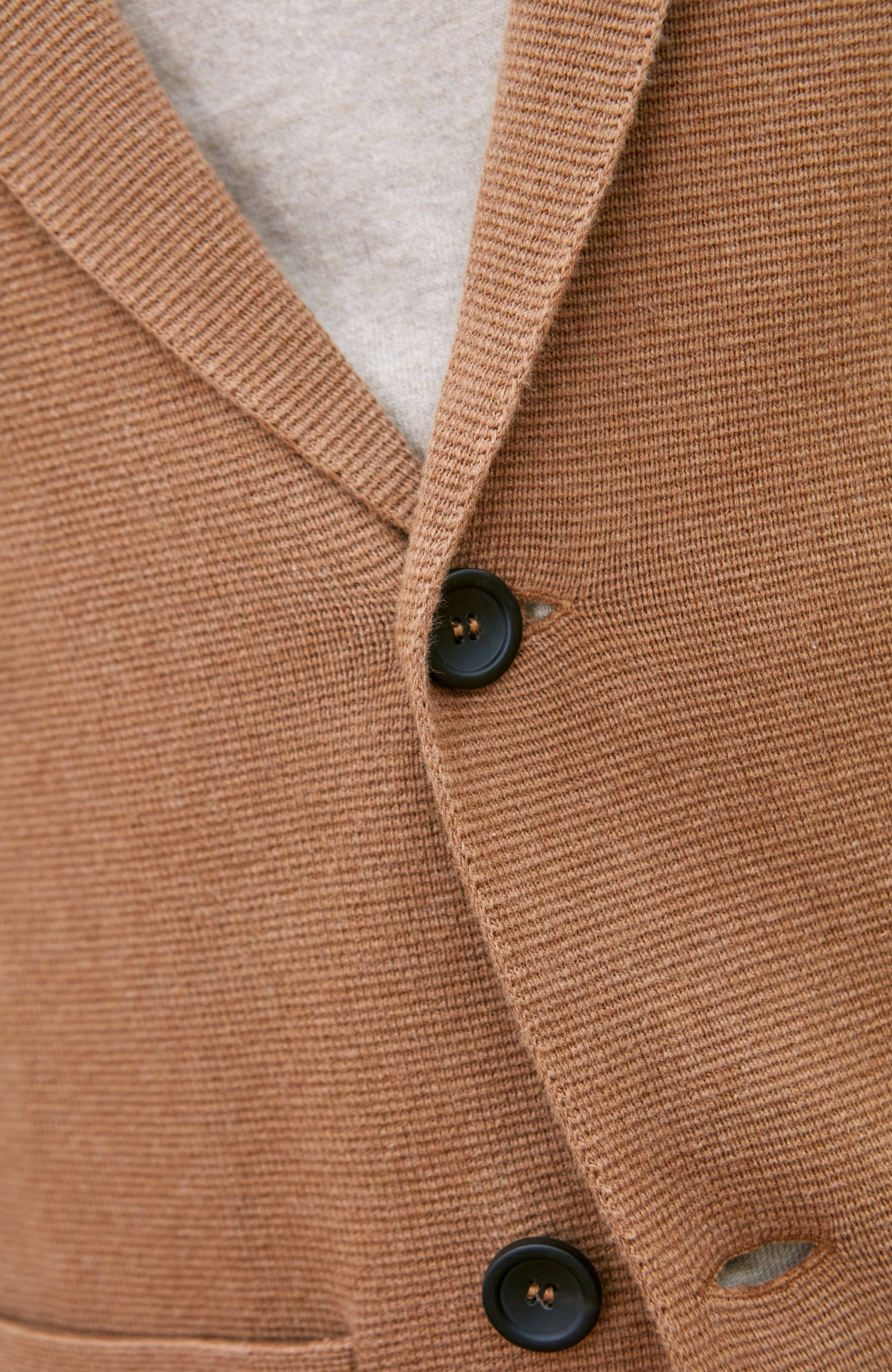 Mens Midweight Cotton Deconstructed Knitted Blazer