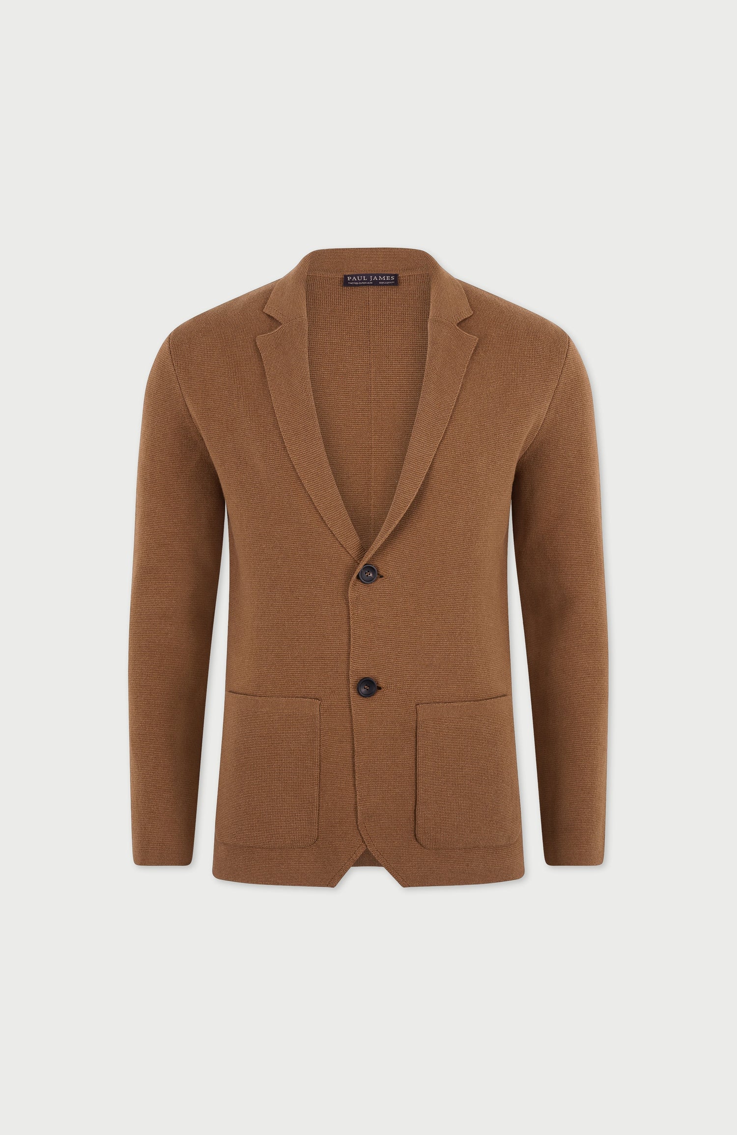 Mens Midweight Cotton Deconstructed Knitted Blazer