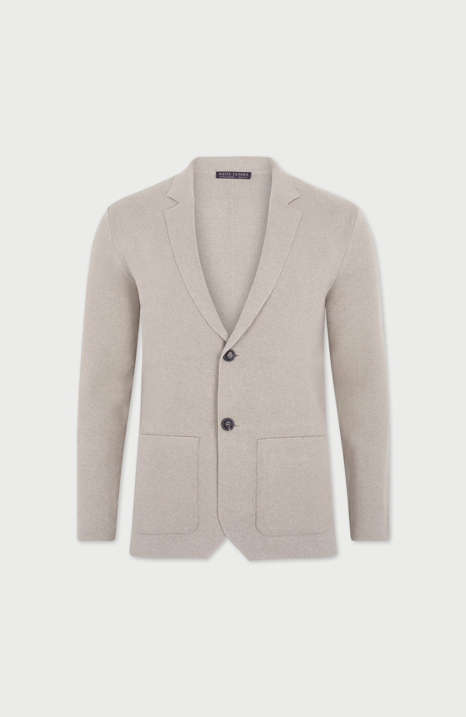 Mens Midweight Cotton Deconstructed Knitted Blazer
