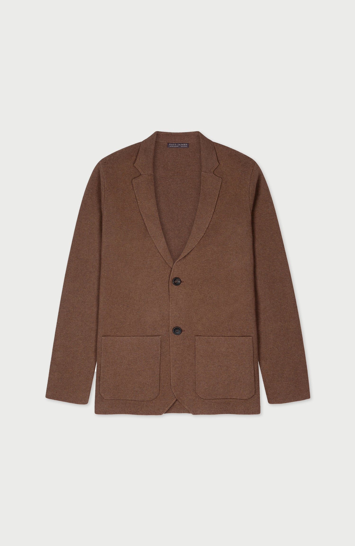 Mens Midweight Cotton Deconstructed Knitted Blazer