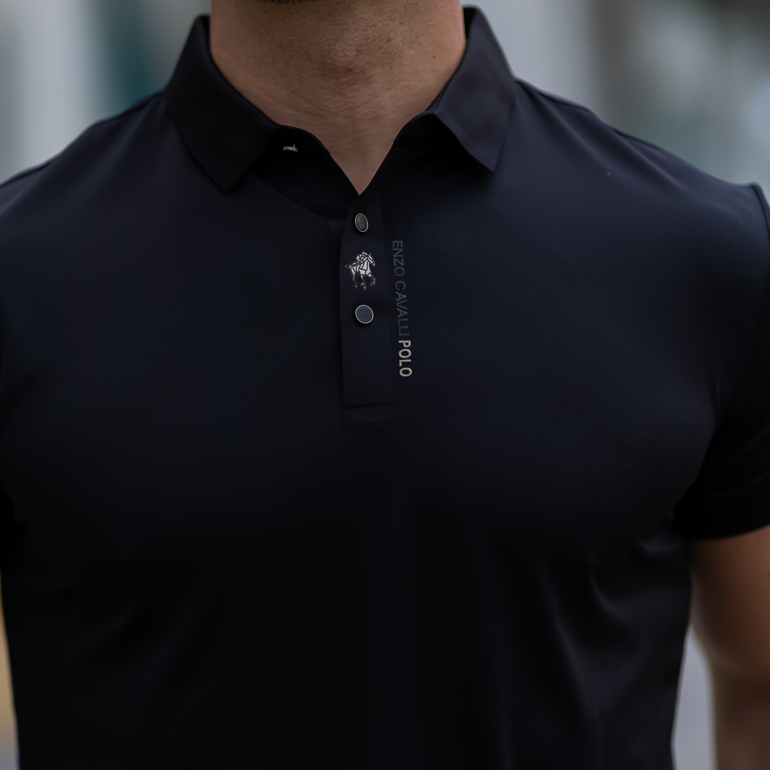 Cavaliere Men's Short Sleeve Polo Shirt – Breathable Slim Fit