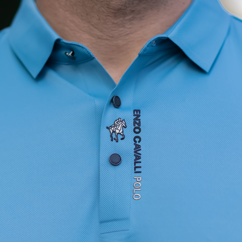 Cavaliere Men's Short Sleeve Polo Shirt – Breathable Slim Fit