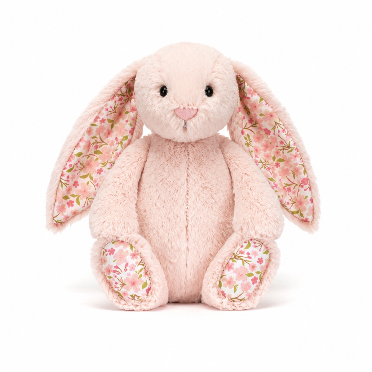 Pink Floral Bonnie Bunny Plush Toy – Pink 31cm