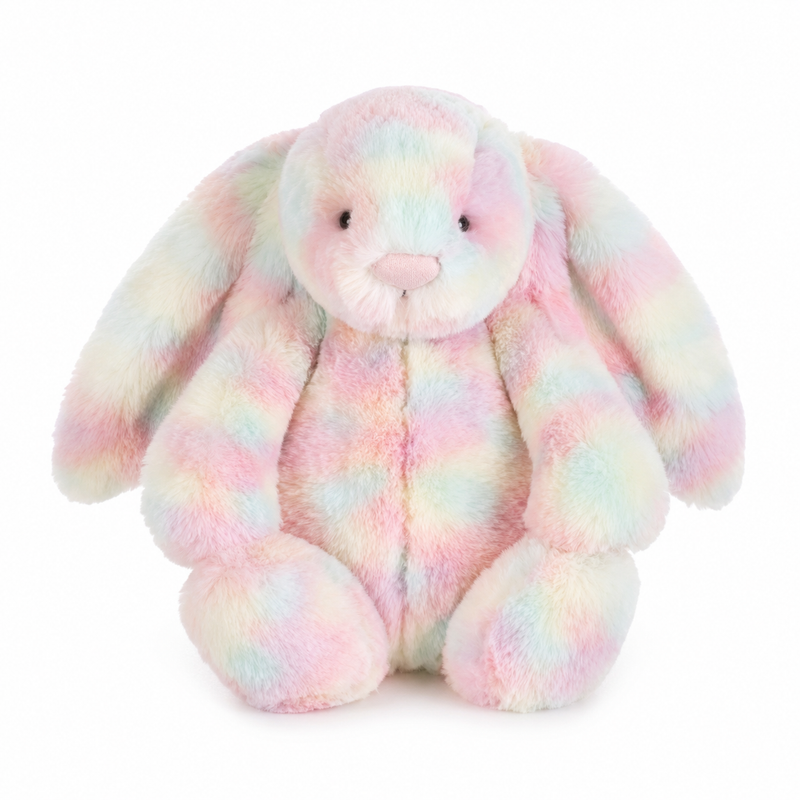Pastel Multicolor Rabbit Plush Toy – 31cm