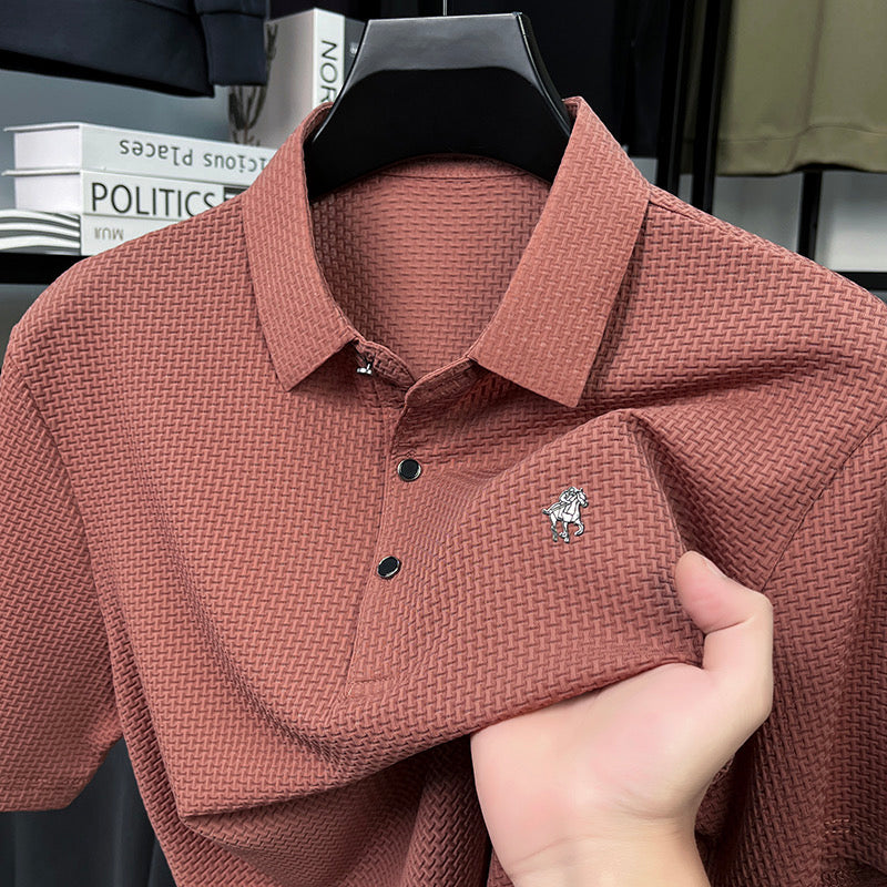 Soffice Men's Short Sleeve Polo Shirt – Casual Slim Fit