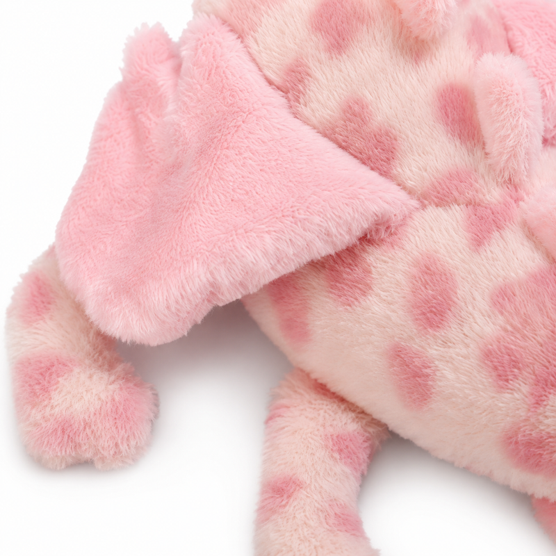 Pink Leopard Print Dragon Plush Toy – 50 cm