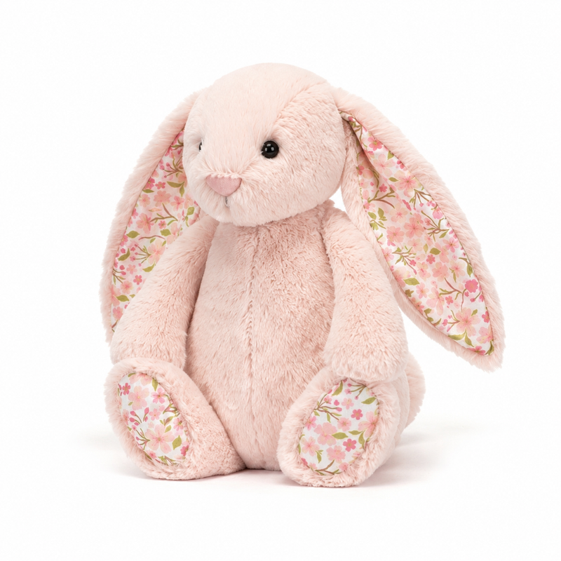 Pink Floral Bonnie Bunny Plush Toy – Pink 31cm