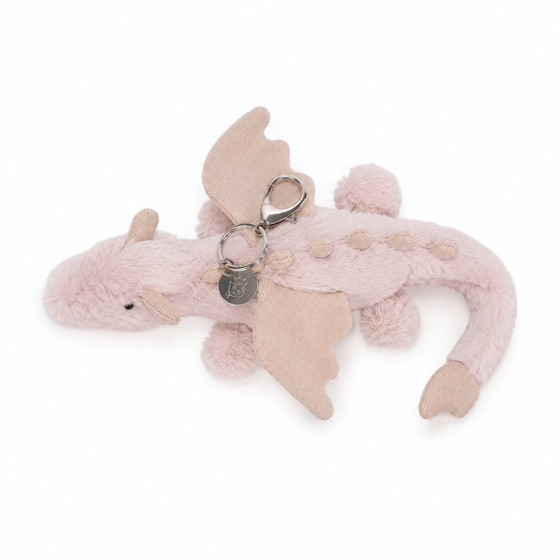 Pink Dragon Plush Pendant – 15cm
