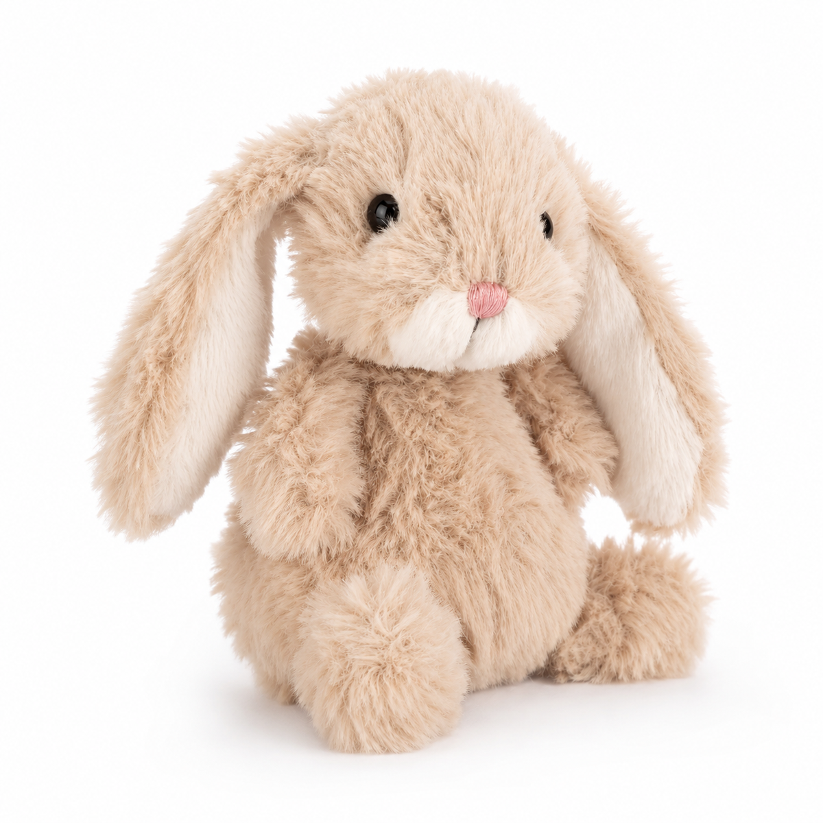 Beige Long-Ear Bunny Plush Toy – 15cm