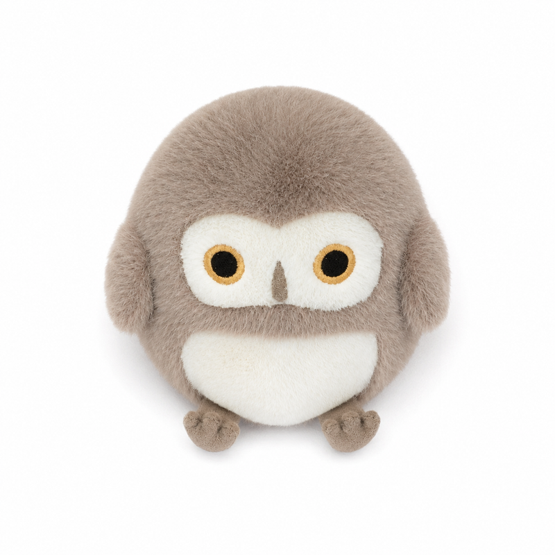 Grey Owl Plush Toy – 11cm