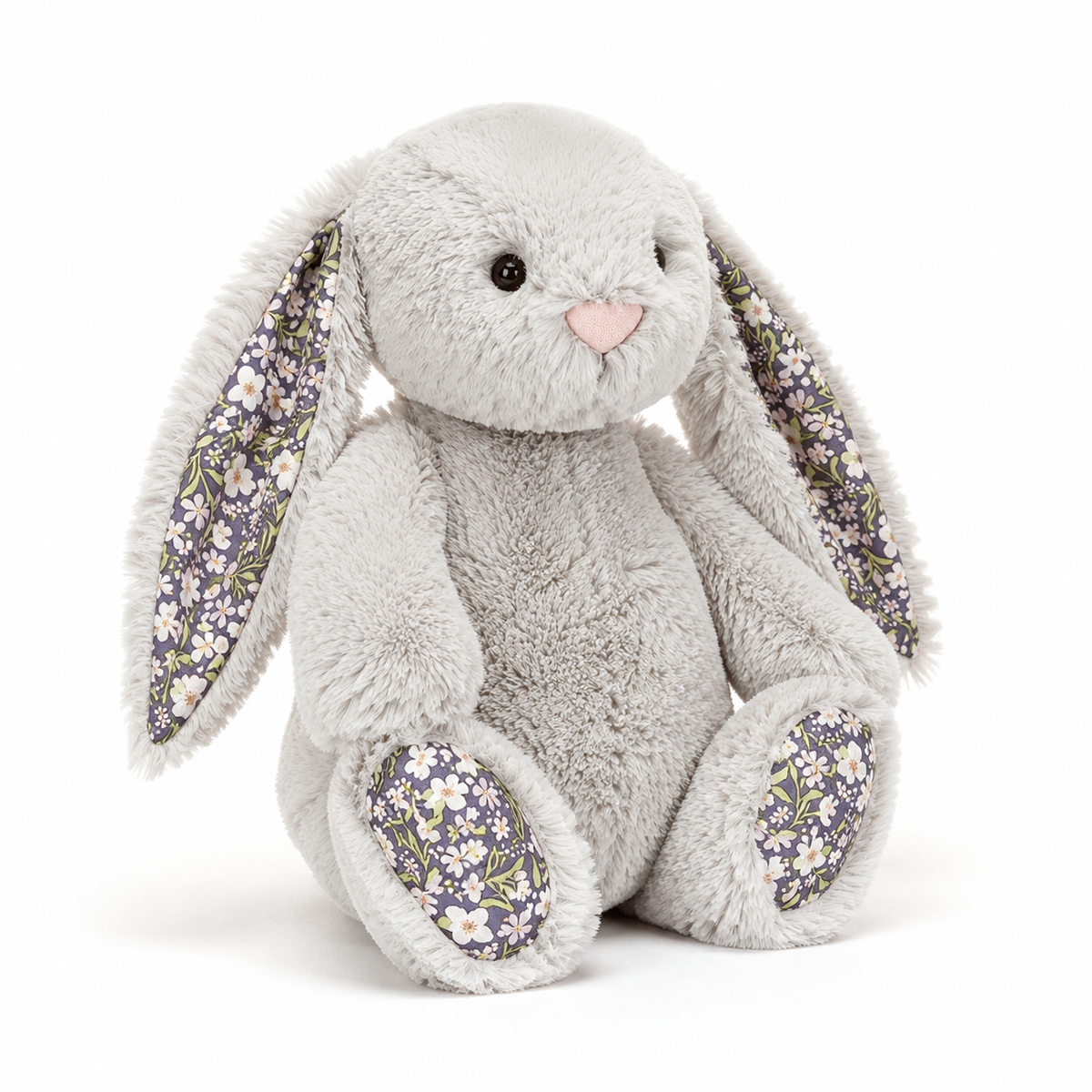 Gray Floral Bonnie Rabbit Plush Toy – 31cm