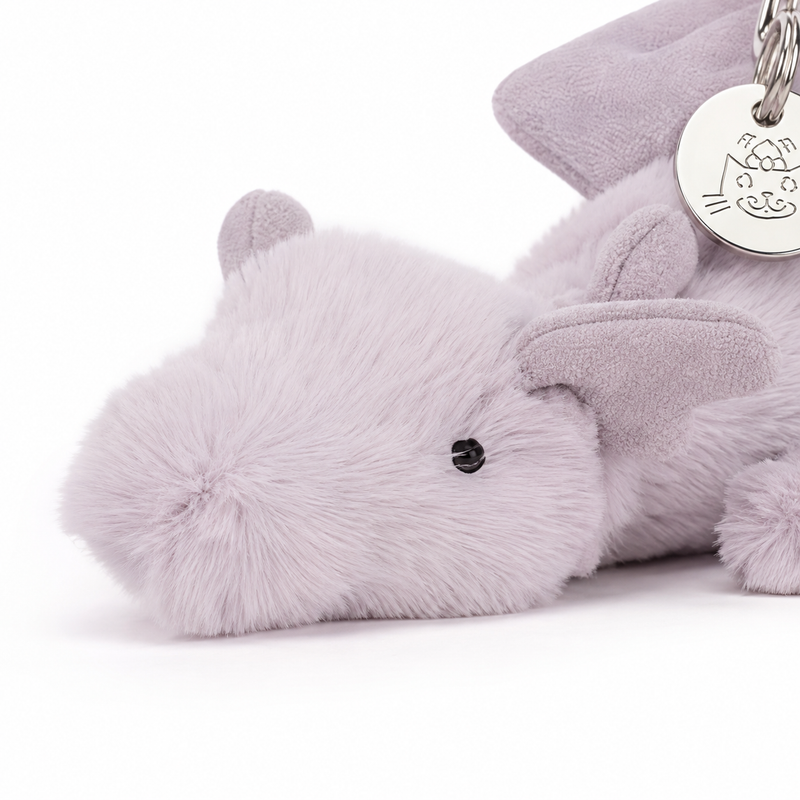 Pineapple Dragon Purple Plush Pendant – 15 cm