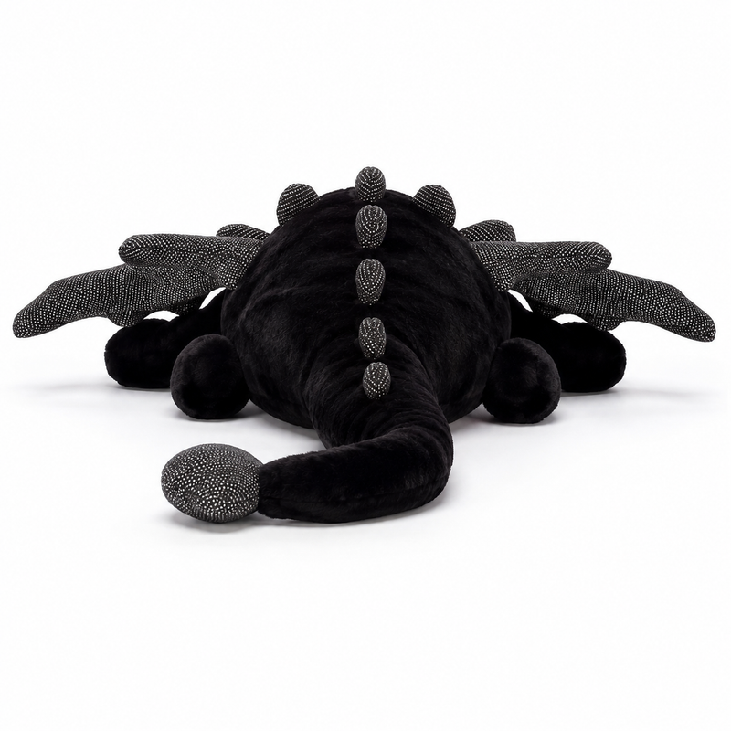 Black Dragon Plush Toy – 50cm
