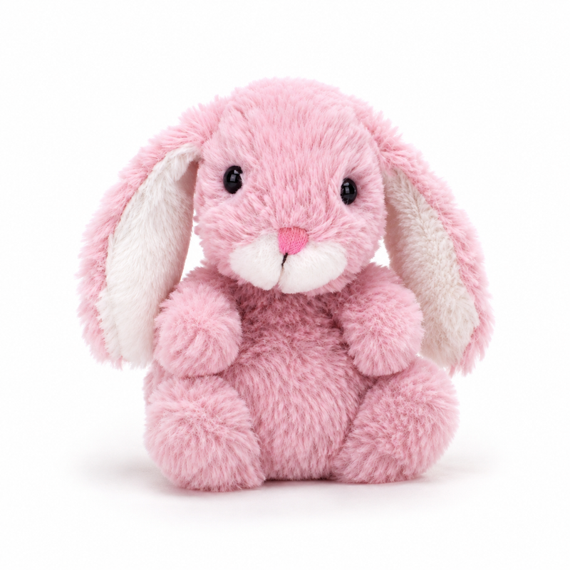 Pink Bonnie Rabbit Plush Toy – 15cm
