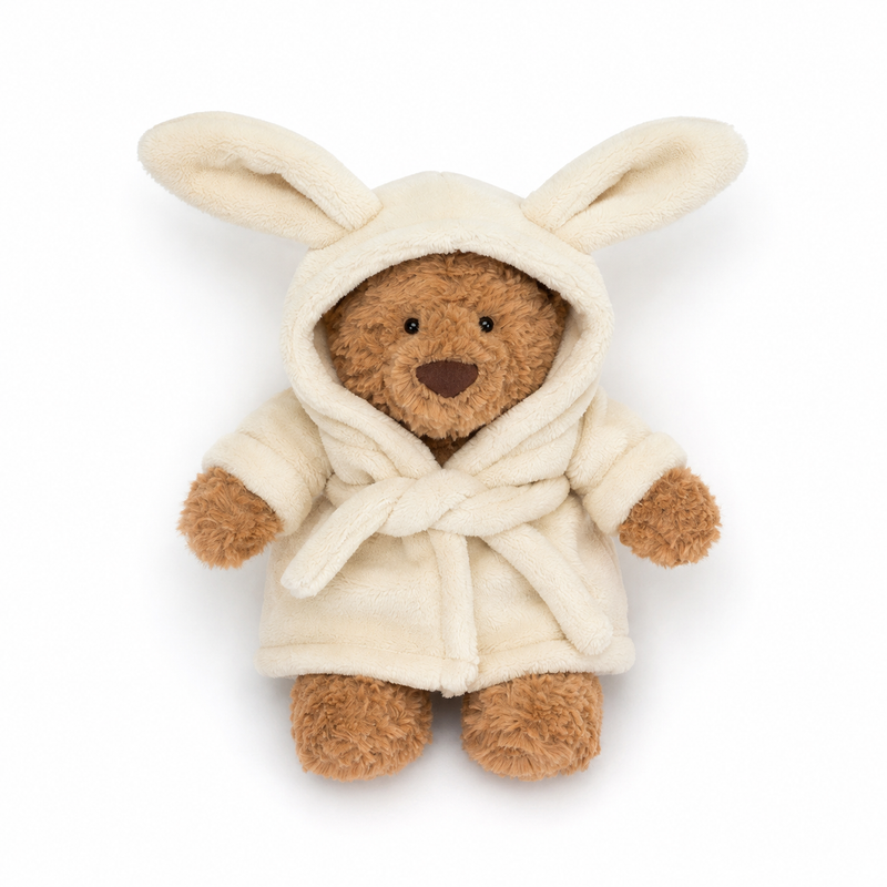 Barcelona Bear Bathrobe Plush Toy – 28cm