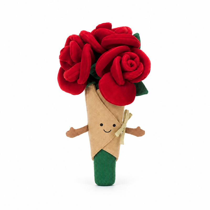 Rose Bouquet Plush Toy – 30cm