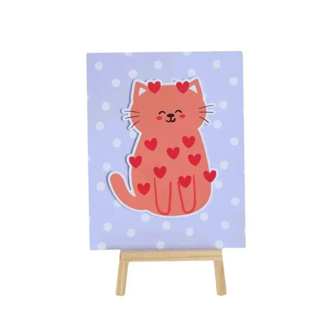 Kitten Tabletop Comic – 20x15 cm with Wooden Easel - Waydiy