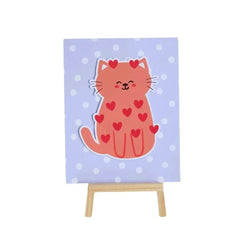 Kitten Tabletop Comic – 20x15 cm with Wooden Easel - Waydiy